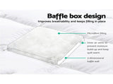 Giselle Bedding Pillowtop Mattress Topper 5cm Thick Pad for Back Pain Relief Washable Underlay TOPPER-PT-D