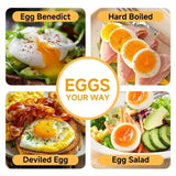 Multifunctional Electric Egg Cooker Holds 6 Eggs, Timer Control, Soft to Firm Doneness, Quick V1232-ZDQ-001