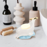 Ceramic Dolphin Soap Box and Soap Holder for Storage Rack for Shower and Sink Use V1369-AZ3-W-18305