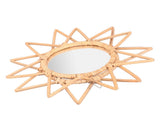 Rattan Innovative Art Decoration Makeup Mirror Retro Dressing Bathroom Wall Hanging MirrorStar V1294-YM0715-3115210268611
