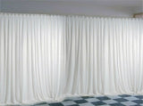 3mx6m 10ft Silk White Backdrop Drapes Curtain Wedding Ceremony Party Home Window Decor V767-XJJ175-V1