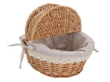Wicker Picnic Basket with Double Lids Handle Removable Liner Hand Woven Picnic Basket for Outdoor V1294-YM0901-3111250045811