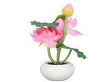 LED Flower Table Lamp Plastic 3 Head Artificial Flower Night Light with Ceramic Vase for Home Living V1294-YM0901-3119240092511