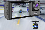 3 Channel Dash Cam Front and Rear Inside with 32GB SD Card 1080P Dash Camera Full HD 170 Degree Wide V1263-JX-6763