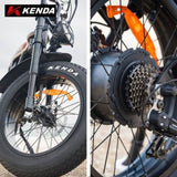 VALK Nomad Electric Fat Tyre Bike, 500W, 45km/hr, Throttle ebike, 20x4" Kenda Tyres, Shimano 7 spd, V219-BIKSRFVAS5KBA