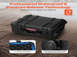 2.5 Cu.ft Weatherproof Hard Case, Waterproof Hard Case with Rolling Wheels and Retractable Pull V952-FFYLGX30LFYC2ZF5YV0