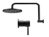 Cefito 9'' Rain Overhead Swivel Shower Head with Wall Bathroom Mixer SHOWER-A3-RO-9-BK-MIXER-RO