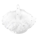 White Flower Girl Basket Petal Beads Decoration Handheld Bridesmaid Scattering Wedding Basket V1294-YM0706-3115230069611