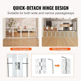 VEVOR Free Standing Dog Gate, 32" H x 96.5" W Freestanding Pet Gate, 4 Panels Foldable Dog Gate for V952-KZDMZCWMBSSMNJA1FV0