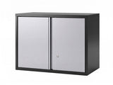 Giantz Steel Tool Cabinet Wall Mount Adjustable Shelf Garage Storage Lockable Black Grey TC-STA-2D-BG