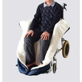 Lightweight Thickened Wheelchair Blanket with Plaid Outer Fabric, Windproof Warm Berber Fleece V1189-LC-DG-00039