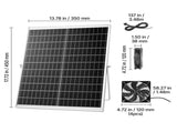Solar Powered Fan, 25W Solar Panel with 4 Fans, Adjustable Solar Panel Angle, 2668 RPM High-Speed, V952-KQWSXHFJDTYN5TENT001Y3