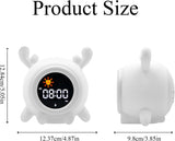 Alarm Clock, 8 Colors Adjustable Alarm Clock for Bedroom with 6 White Noises and 6 Ringtones, Cute V1188-WTJ-FR-20647