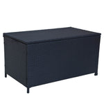 Outdoor PE Wicker Storage Box Garden 320L-Black V264-OTF-506S-BLK