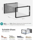 CARLA HOME 12-Pack Clear Stackable Shoe Storage Boxes - Black - Shoe Box Storage V178-36401