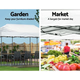 Instahut Gazebo Pop Up Marquee 3x6 Folding Tent Wedding 500D Oxford Fabric White GAZEBO-T-3X6-F-WH