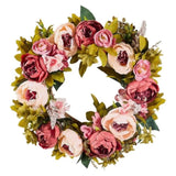 VEVOR Artificial Decorative Wreath 48.26 cm Pink Peonies Hydrangeas Year Round V952-ZSHHMDHFHL19ICBRDV0
