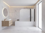 180 Degree Pivot Door 6mm Safety Glass Bath Shower Screen 1200x1400mm By Della Francesca V63-830191