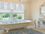 Farmhouse Ruffled Valance Curtain, Rod Pocket Three-Tier Window Treatment for Kitchen, Bathroom and V1189-LC-AMZ-00235
