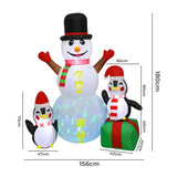 Santaco 1.8M Inflatable Christmas Snowman LED Lights INFL1050