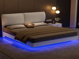 Levede Floating Bed Frame With RGB LED Light Headboard Base Platform King BF1059-K-BG-AU