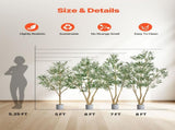 150cm Artificial Olive Tree with Black Pot, Tall Fake Tree with Natural Wood Trunk & Realistic Green V952-RZS5FTGLSSLX6A0M6001V0