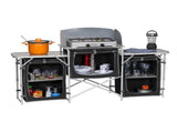 Deluxe Aluminium Foldable Camping Kitchen Picnic Cupboard Bench Table Windshield V610-CAMKIT-MT-2