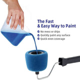 7-piece Paint Roller Set with Fillable Roller and Edger - Leak Proof Wall Painting Kit, Tray and V888-ELOSUNG56295
