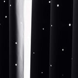 Hollow Star Blackout Kids Curtain, Single Laser-Cut Nursery Window Panel for Bedroom and Playroom, V1189-LC-AMZ-00233
