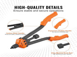 Rivet Nut Tool, 16 Rivnut Tool Kit with 13PCS Metric and SAE Mandrels, 186PCS Rivet Nuts, M3, M4, V952-MLMQWSBS16YC3FC0WV0