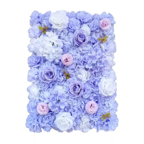 Artificial Flower Wall Backdrop Panel 40cm X 60cm Mixed Lilac Flowers V77-1193822