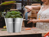 Metal Pail for Flowers Rustic Flower Bucket Gardening Plant Decor 1Pack V1370-AZ4-14804