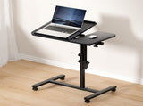 Artiss Laptop Desk Table Fan Cooling Black 60CM LA-DESK-LEO-L1-BK