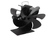 6 Blade Stove Eco Black Self Starting High Temperature Resistance Energy Efficiency Heat Powered V1294-YM3113220250711-0421