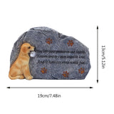 Outdoor Dog Marker Memorial Stone Resin Monuments Pet Memorial Grave Stone Pet Tombstone V1369-AZ3-W-13822