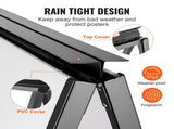 A Frame Sidewalk Sign, 61x91cm Heavy Duty Slide-in Signboard Holder, Double-Sided Folding Sandwich V952-XHBZA2436INCHM1FCV0