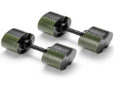 Powertrain Eon Dial Up 90KG Adjustable Dumbbells Pair - Green DMB-B14-045-GN-2