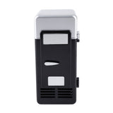 LED Mini USB Refrigerator USB Refrigerator Drinks Beverage Cans Refrigerator and Heater Black V1294-YM0722-JY05497-02