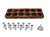Coffee Sugar Canister Set High Borosilicate Glass Coffee Bean Storage Jar with Walnut Display Shelf V1294-YM0901-3118240021411