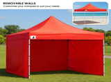 Wallaroo 3x3 PopUp Red Gazebo Marquee Outdoor Tent GAZ-POP-3X3-RD