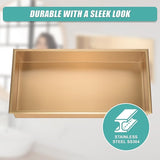 641 x 336 x 101mm Shower Niche Single Shelf Organizer No Tile Needed in Gold V63-905661