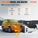 5KW Diesel Air Heater 10L Tank Diesel Heater 12V Diesel Parking Heater Muffler with LCD Thermostat V952-ZCJRQ12V5KW51JT01V0