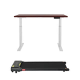 Artiss 400mm Treadmill Electric Walking Pad with 120cm Automatic Standing Desk SDTM-M10-WHWA-120-400PAD