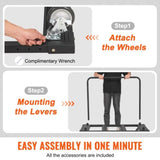 Drywall Cart, 1800 LBS Panel Dolly Cart with 45.28" x 29.13" Deck and 5" Swivel Wheels, Heavy-Duty V952-BLTCSGS00000FF996V0