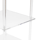 Acrylic Corner Side Table Small 3 Tier Triangular End Table for Living Room Bedroom Study V1294-YM0901-3116250002011