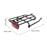 Black Steel Rear Bike Rack Carrier, Design Luggage Holder for Easy Transport V1366-AZ2-W-21498