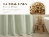 Linen Shower Curtain, Water Repellent Bathroom Curtain, Scandinavian Style, Thick Quality, Grey, V1237-ZY-924-048