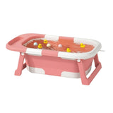 CARLA HOME Foldable Baby Bath Tub with Collapsible Toddler - Pink V178-36509