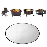 Round Fire Pit Mat Fireproof Mat for BBQ Picnic Camping Outdoor Activities Grill Deck Protector V1369-AZ3-W-21353