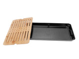 Rectangle Bamboo Tea Tray Teapot Mat Serving Tray Draining Board Tea Set Home Kitchen Use13in 1100ml V1294-YM0721-3118210073612